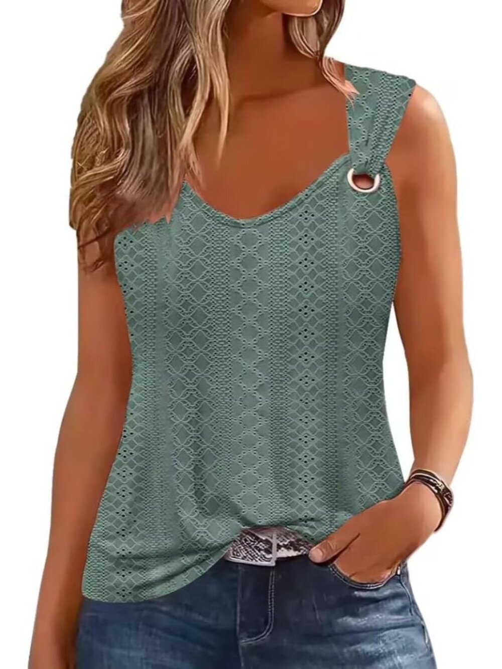 Tank Tops for Women 2026 Trendy Summer V Neck Sleeveless T Shirts Spring Clothes